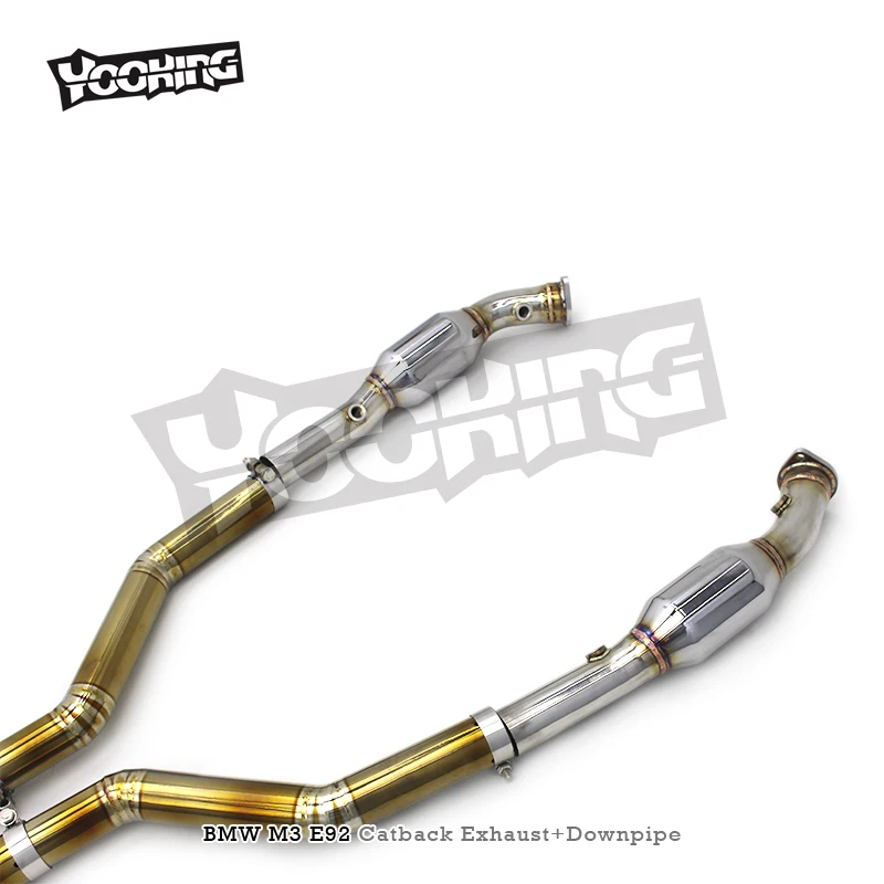 Tuning Titanium Gold Catback For BMW M3 E90/E92/E93 V8 4.0L 2008-2013 Sport Valved Exhaust Catback Muffler System