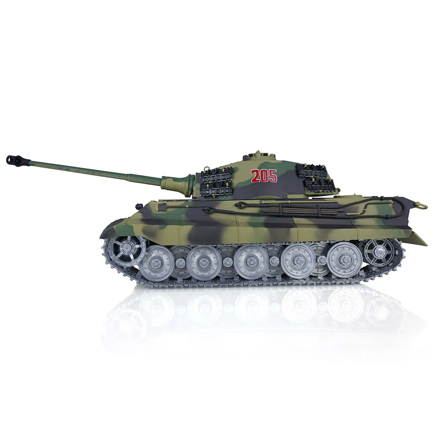 Henglong 1/16 7.0 RC Tank 3888A Customized King Tiger Electric Wireless Control Tanks Model Metal Wheels Barrel Recoil