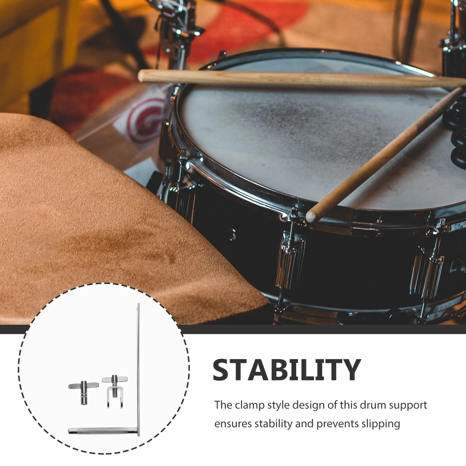 

Versatile Drum Cowbell Mount Bracket Clamp for Bass Drum Metal Hardware Accessory Cowbell Mount Cowbells Clamp