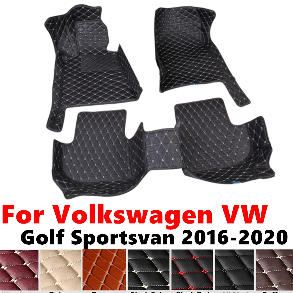 

Car Floor Mats For Volkswagen VW Golf Sportsvan 2020 2019-2016 Custom Fit Front &Rear Floor Liner Foot Pads Interior Accessories