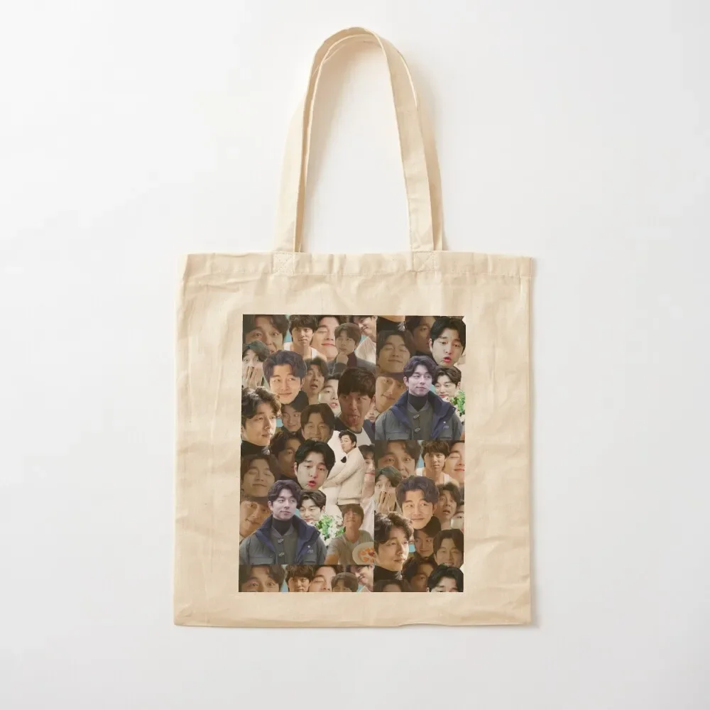 

Gong Yoo collage Tote Bag university shopper bag Women's handbag custom fabric bag