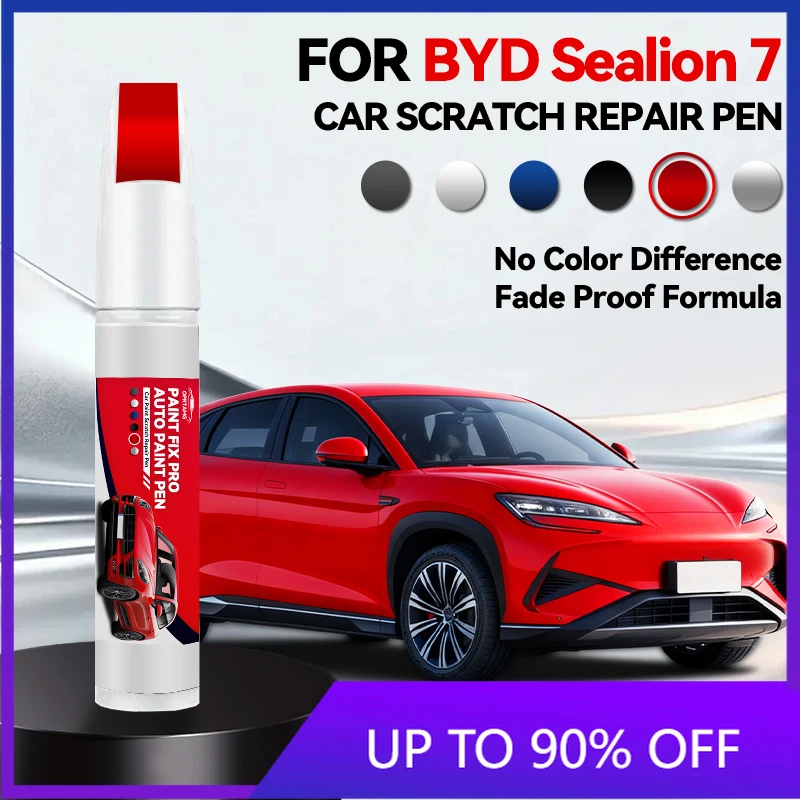 

Инструмент для ремонта лакокрасочного покрытия BYD Sealion 7 (1990-2026): Карандаш-корректор для удаления царапин, DIY аксессуары для авто, черный, белый, серебристый