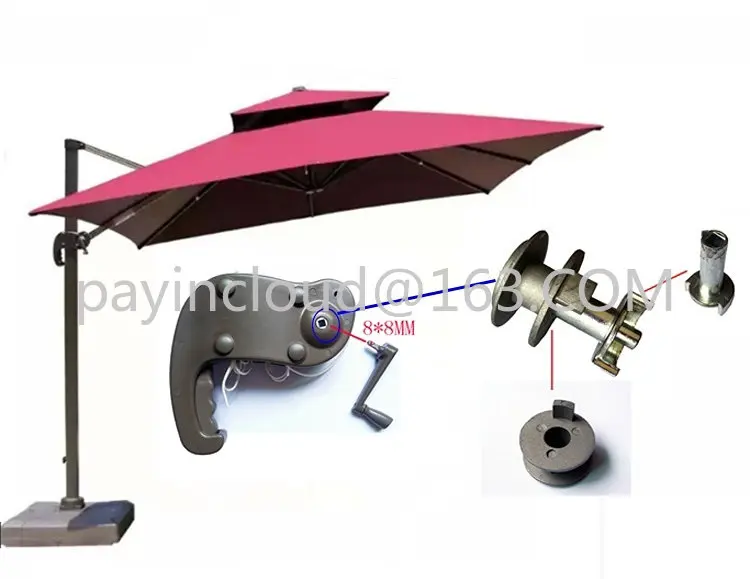 Outdoor Parasol Accessoires Reparatie Balkon Binnenplaats Romeinse Paraplu Originele Onderdelen Vervanging Paraplu RockerHandvat