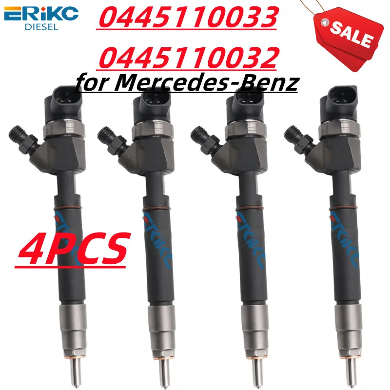 4PCS A6460701187 0445110033 Diesel High Quality Injector OEM 500632 04781222AA 0 445 110 033 for MERCEDES-BENZ 0445110032