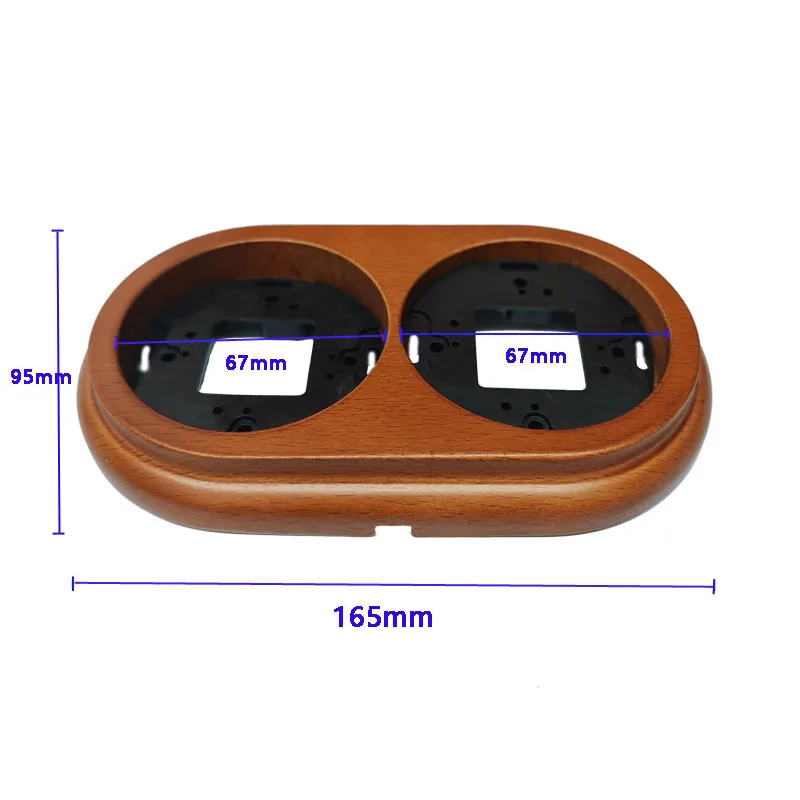 Home Improvement Solid Wood Retro Wooden Base 1-3 Gang for Ceramics Switch EU Socket Lighting Decoration