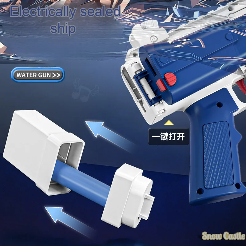 مسدس مياه كهربائي للأطفال ، مسدس أوتوماتيكي بالكامل ، مسدس لعبة إطلاق النار ، حمام سباحة صيفي ، لعبة الشاطئ للأطفال ، الأولاد والبنات ، ألعاب الكبار ، جديدة #5