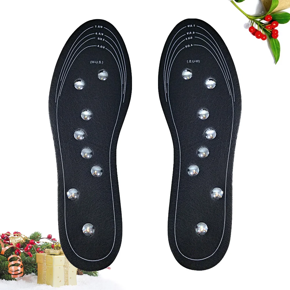 

1 Pair Magnetic Therapy Cut-To-Fit For Foot Care Massage Support Unisex Comfortable Fit Foot Care Insoles Magnetic Insoles
