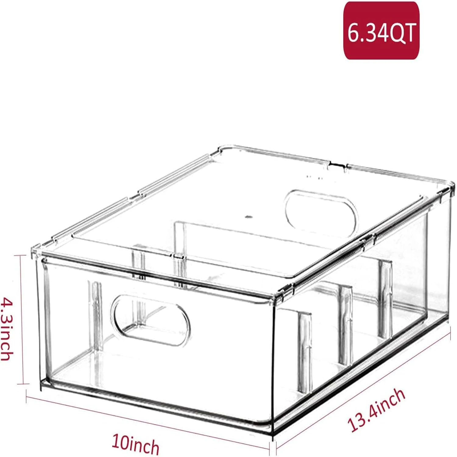 

Effortlessly Maintain a Neat and Tidy Fridge with Spacious, Durable, and Transparent Plastic Refrigerator Storage Bins Equipped