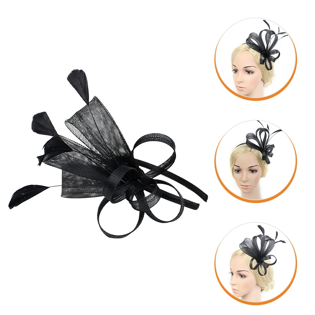 

Cocktail Party Hat Fascinator Hats Tea for Women Clips Hair Prom 1950s Accessories Fasinators The Polyester Woman Head Bands