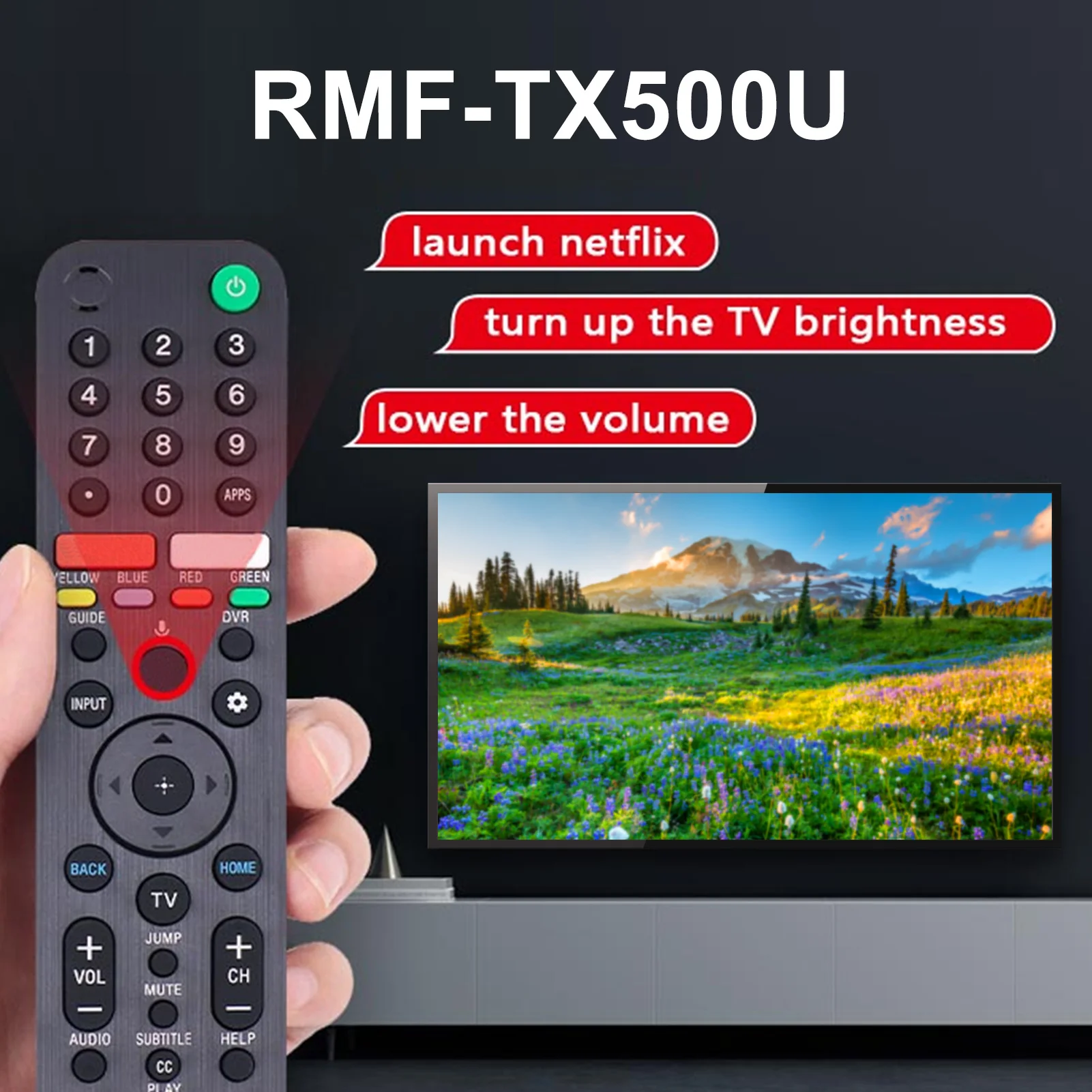 RMT-TX500U รีโมทคอนโทรลสำหรับ SONY ใช้งานร่วมกับ YOUTUBE/NETFLIX/รีโมทคอนโทรลรีโมทคอนโทรลสำหรับ SONY TV Universal