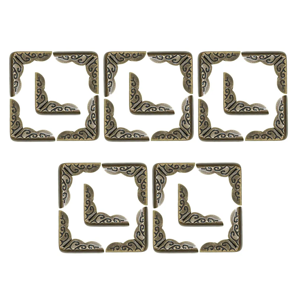

50pcs Metal Book Corner Protectors Bronze Durable Edge Guards for Notebooks Photo Albums Scrapbook Supplies Iron Corner