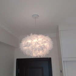 Nordic Feather Pendant Light Children's Bedroom Modern Led Ceiling Chandelier Living Dining Room Retro Loft Home Hanging Lamp