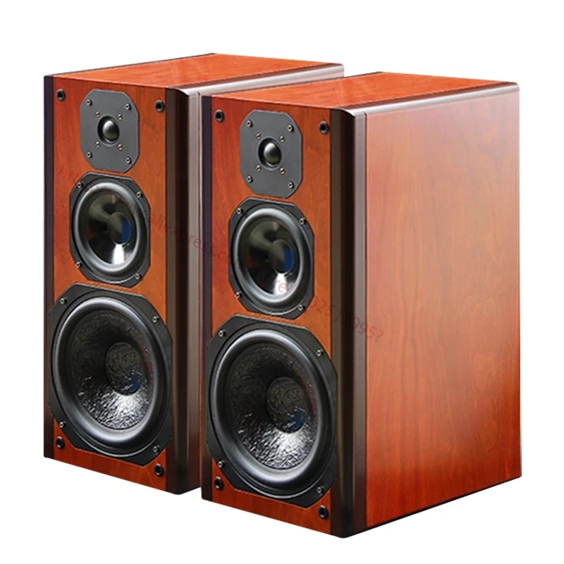 8 Inch 8 Ohm 200W 2.0 Stereo Three-Wey Passive Speaker Bookshelf Home HiFi Speakers is Suitable For Amplifier Audio