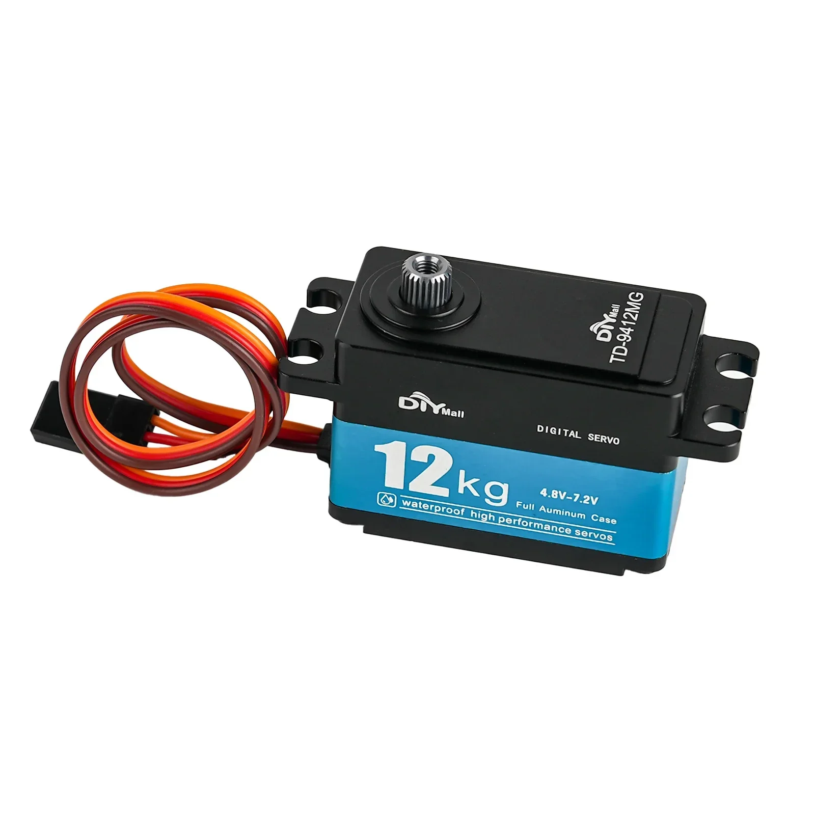 4 Uds TD-9412MG 12KG Servo Digital de perfil bajo Motor de cepillo de carbono de Metal completo 180/270/360 grados modelo corto para coches RC 1:10 1:8