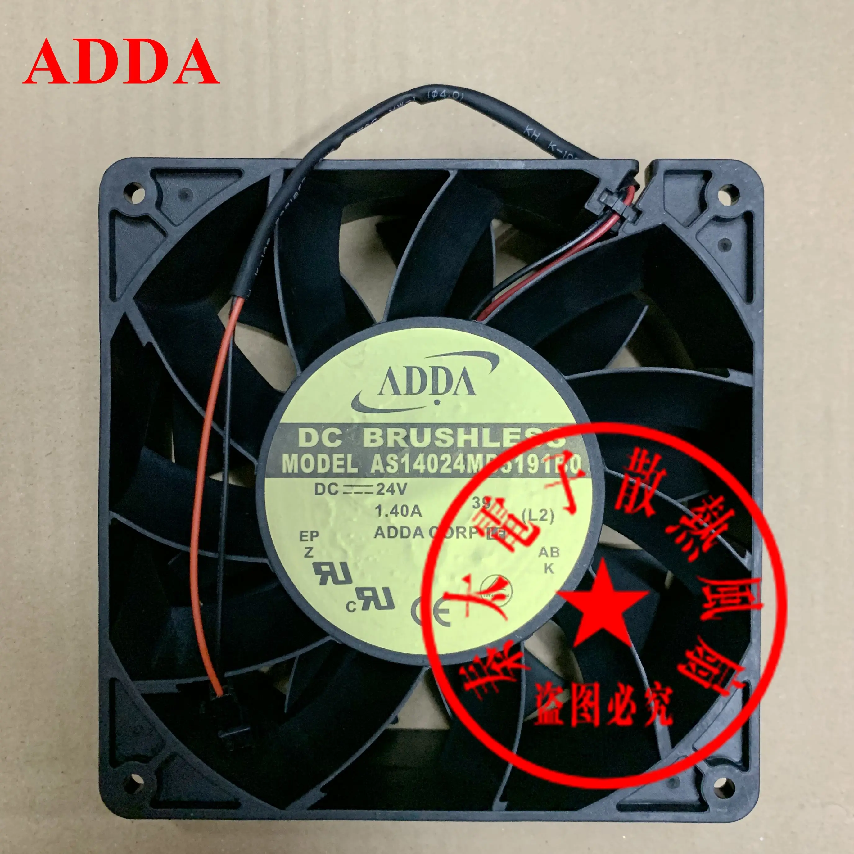 

ADDA AS14024MB5191B0 DC 24V 1.40A 140x140x50mm 2-Wire Server Cooling Fan