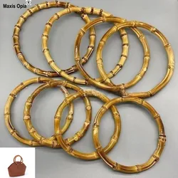 Outsize 12cm,13cm,15cm,17cm,18cm,20 Cm Real Bamboo Diy Material Rattan Bag Handle Purse Frame Handbag Parts One Pair Wholesale