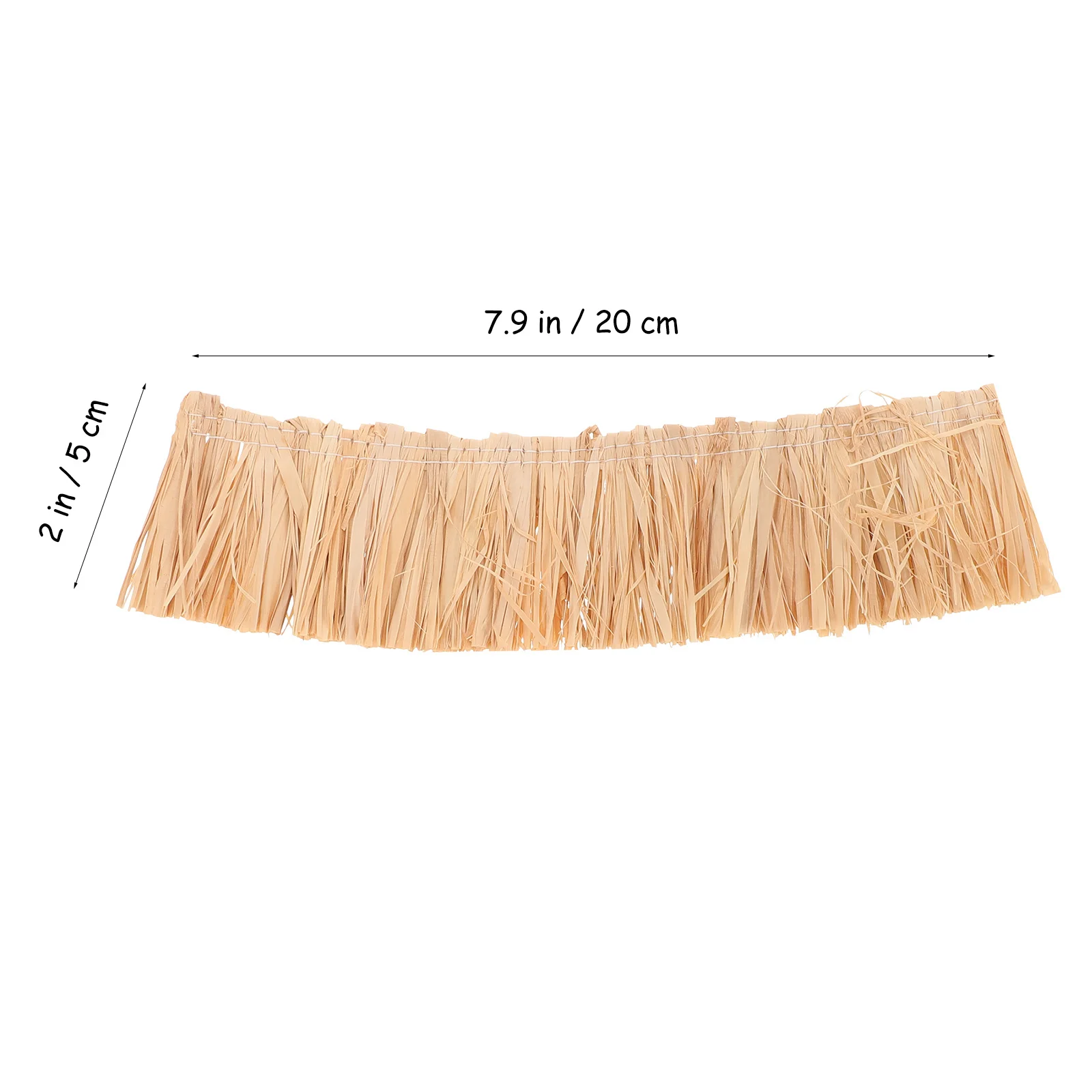 6개 미니어처 DIY 재료 20X5Cm 수제 짚 지붕 미니어처 정원 장식 시뮬레이션 인공물