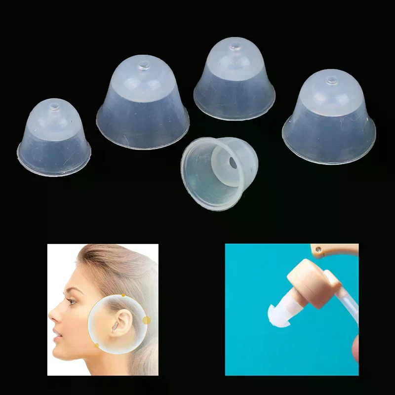/Kuz/Silicone Hearing Aid Closed Domes Earplugs Ear Plugs Ear Tips Replacement for Most Hearing Aid Earphones Accessory Kit 5Pc