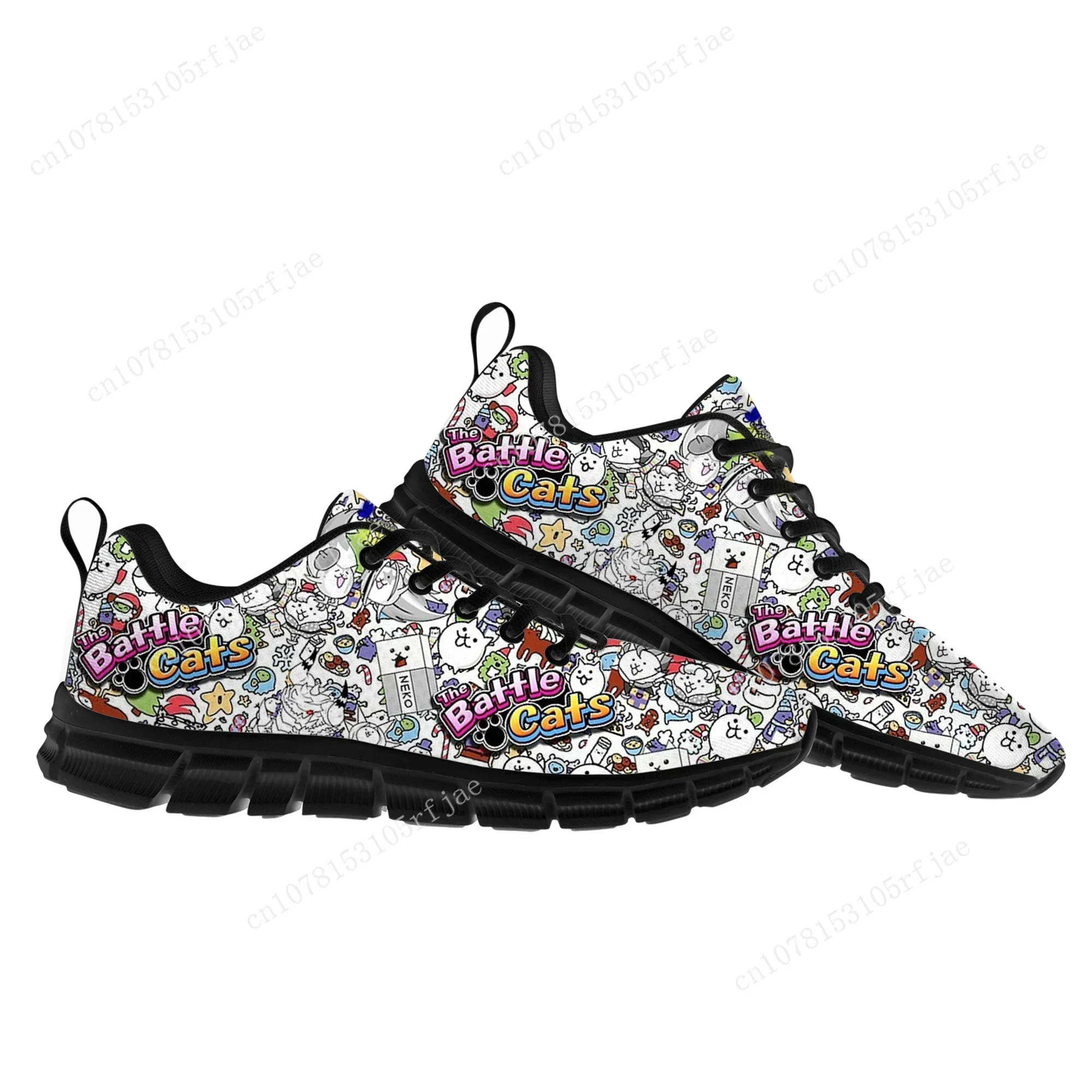 The Battle Cats Sports Shoes Cartoon Game Mens Womens Teenager Sneakers Fashion High Quality Sneaker Custom Built Shoes