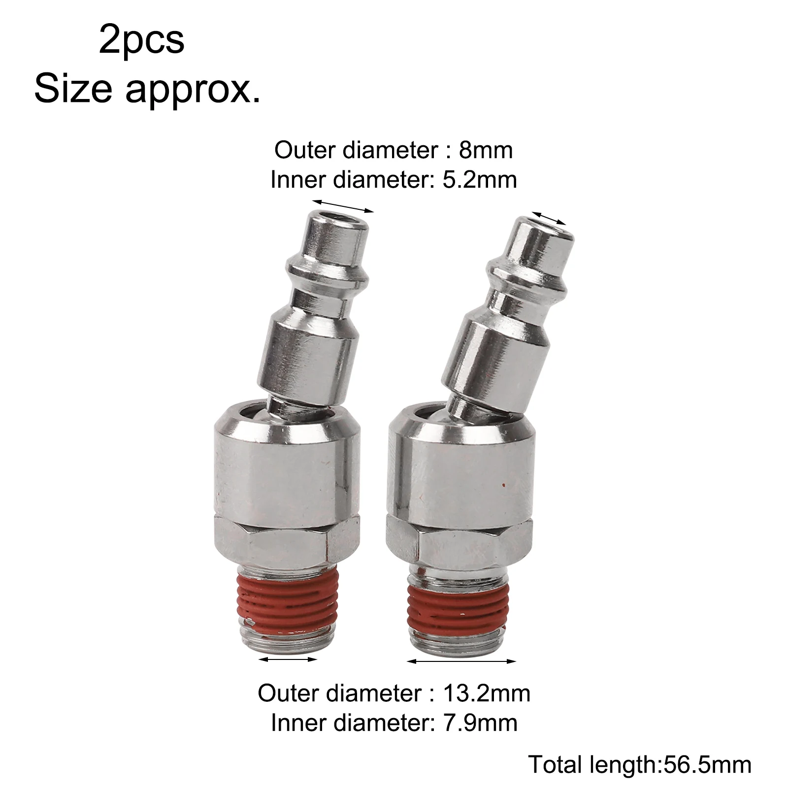 

1 4 NPT Connector Pneumatic Quick Joint Hardened Steel Connector Wide Application Air Couplers 1 4 Inch Air Connector
