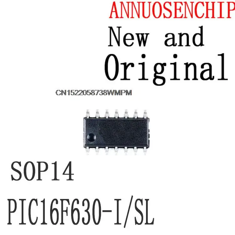 

Новые оригинальные 20 шт. новые и оригинальные PIC16F630 SOP14 В наличии! PIC16F630-I/SL