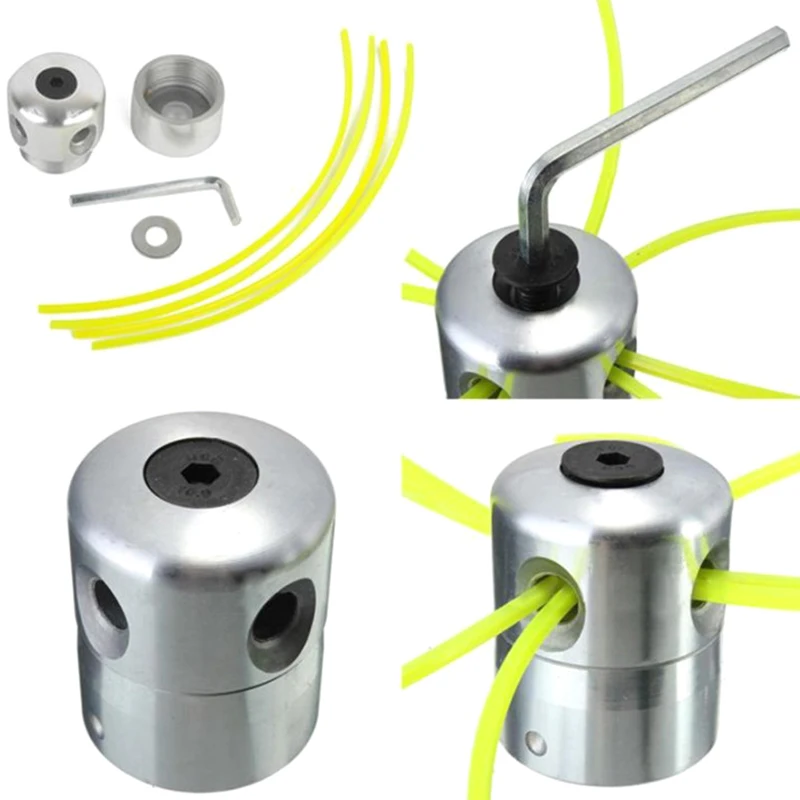 Universal trimmer head Aluminum Trimmer Head With Four Trimmer Lines For Brush Cutter Grass universal brushcutter head