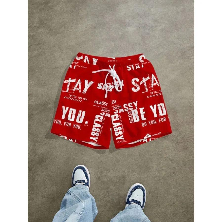 

Мужские свободные спортивные шорты Manfinity ZONE917 с буквенным принтом, подходящие для лета