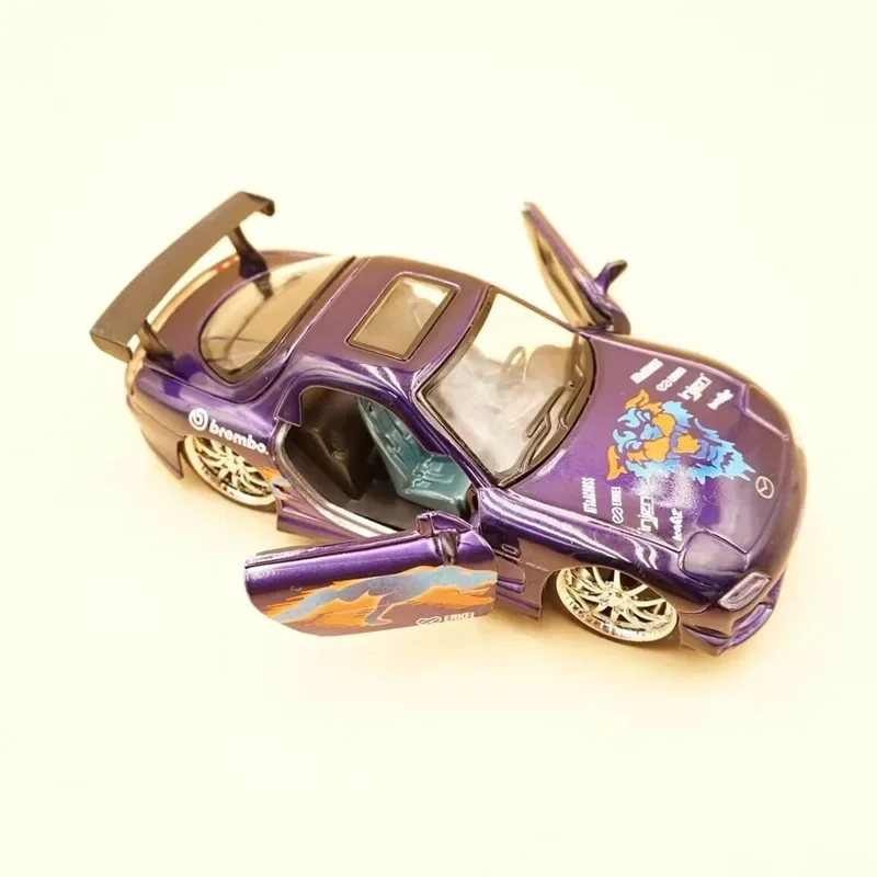 Modelo de coche deportivo de aleación RX7, juguete de Metal fundido a presión, vehículos de carreras modificados, colección de alta simulación, regalos para niños, 1:32