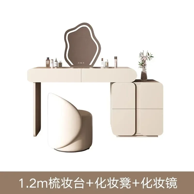 Quiet wind dresser modern simple  integrated makeup table bedroom light luxury small apartment retractable makeup table
