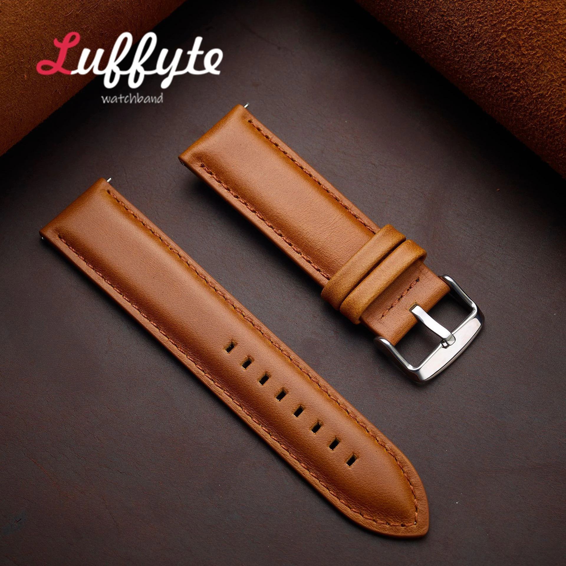 Vintage Leather Watch Strap 20mm 22mm Universal Bracelet Business Black Brown Blue Watchband Accessories Replacement Wristband