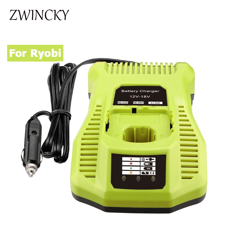 12 فولت/24 فولت 100-240 فولت بطارية ليثيوم أيون شاحن سيارة صغير مدمج ل Ryobi 12 فولت 14.4 فولت 18 فولت ليثيوم/Ni-Cd/Ni-Mh بطارية السيارة/شاحن سيارة