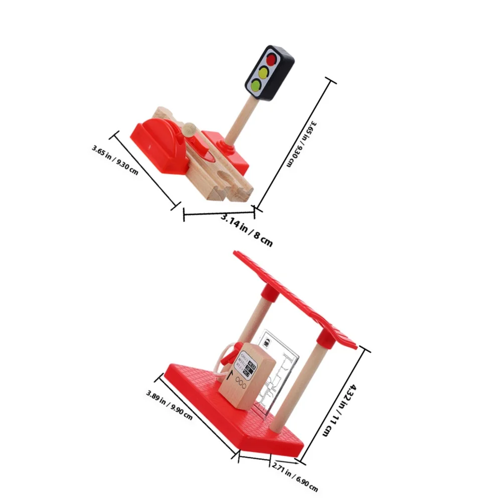 1 комплект, аксессуары для железнодорожных станций, модели бензобак «сделай сам», с вращающимся управлением, дорожный блок, украшение для песочного стола, дерево, пластик