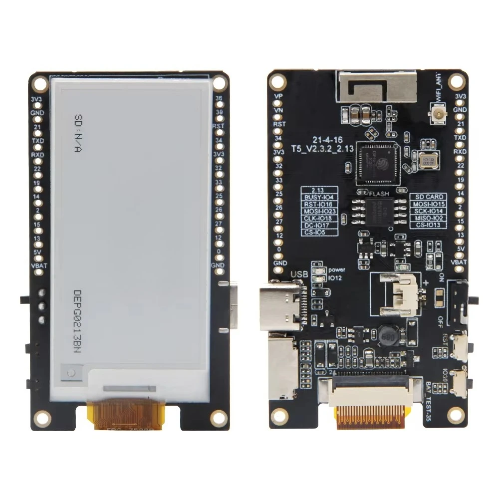 TTGO T5 V2.3.1 Development Board with 2.13'' SSD1680 Display Ultra-Low Power E-Paper Module