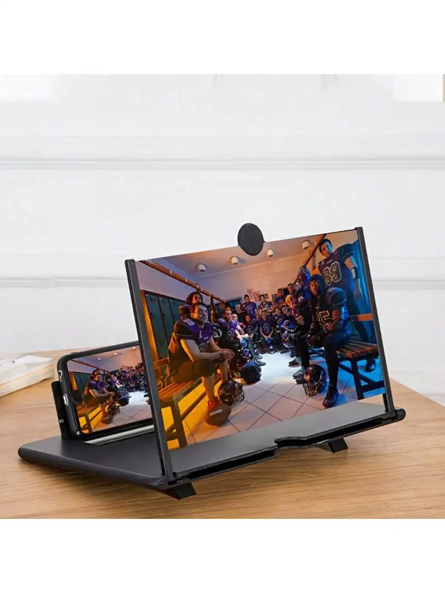 حامل مكبر لشاشة الهاتف قابل للطي، تحويل الهاتف الذكي إلى الكمبيوتر اللوحي، عرض بدون استخدام اليدين، تصميم حماية العين، تصميم محمول #1