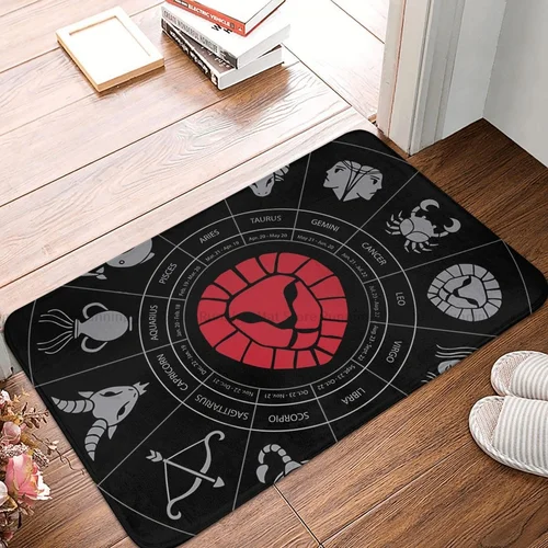 조디악 스타 욕실 미끄럼 방지 카펫, 레오 거실 매트 환영 현관 매트 홈 장식 러그