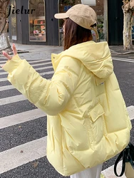 Winter Short Cotton Jacket for Women Korean Coat Students New Loose Casual Hooded Woman Beige Parkas Y2K 8 Colors S-XXL