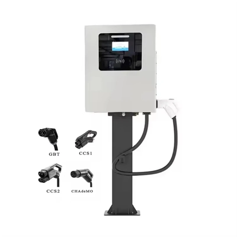 40kW Wall Hanging DC Fast EV Charger Outdoor Three Payment Modes Wall Mount Electric Car Charging Box