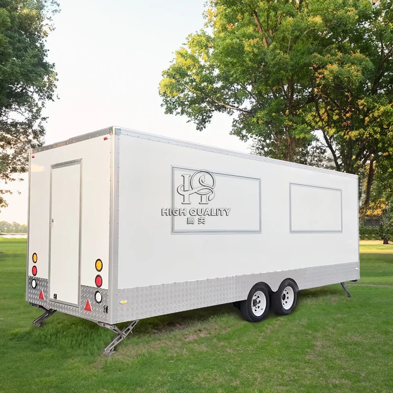 Hot Sale  Food Truck Mobile Kitchen Street Food Crepe Trailer Ice Cream Food Truck Vintage Round Food Trailer