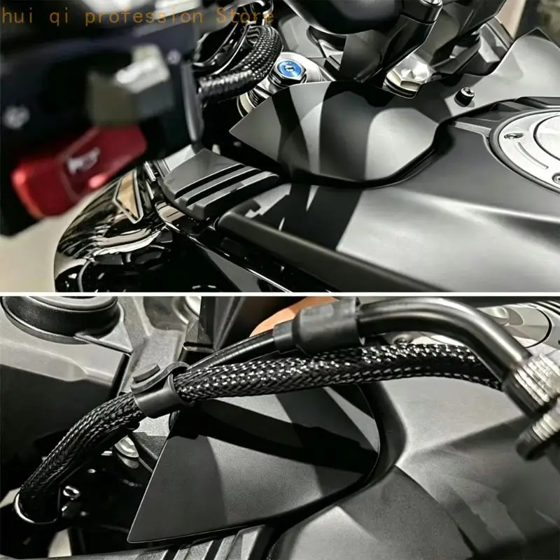 Schwarze Windabweiserplatte, PETG-Motorrad-Cockpit-Ersatzzubehör mit Befestigungsloch und passgenauer Optik für Road H8WE – Detail 8