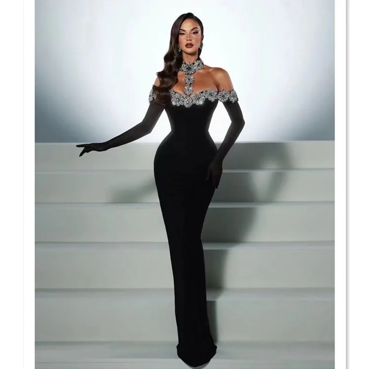 Top Quality Women's Celebrity Party Nightclub Fashionable Elegant Long Evening Dresses