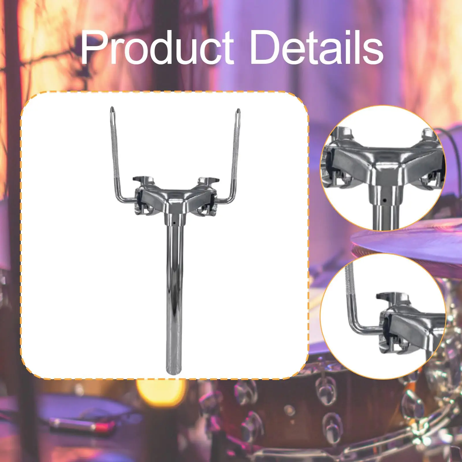 Matériel de support de Tom Double, pince de bras de Tom pour batteurs, concerts, scène