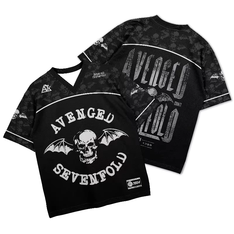 2026 Matching Avenged Skull Bat Full Print Vintage Metal Band Graphic Themed Jersey Men Women and Children Family