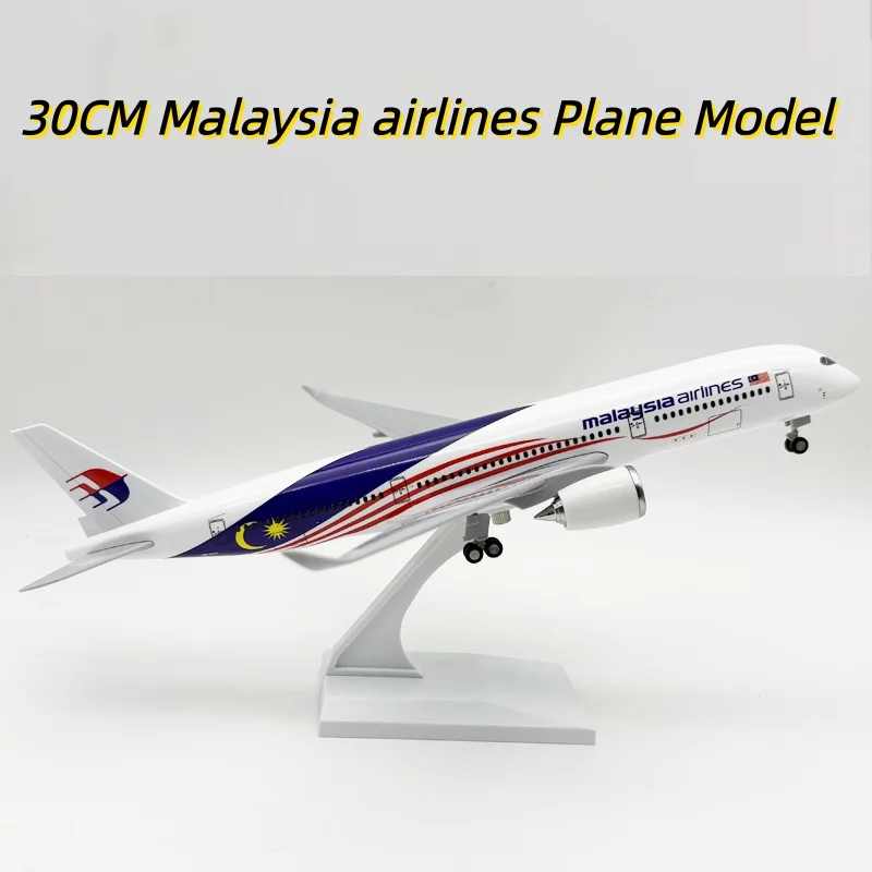 

A350 Planel Model Airplane Malaysia Airlines 30cm Resin collectible aircraft with Landing Gear Wheels Collectible for Aviation