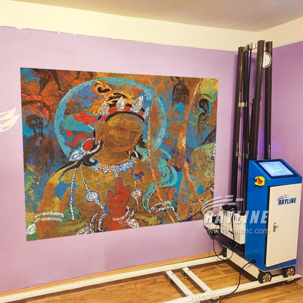 3D-Wanddrucker mit Flaschenzug Wandbild Hintergrund 4k HD vertikale Outdoor-Großformat Ölgemälde Kunst Werbung direkt an die Wand