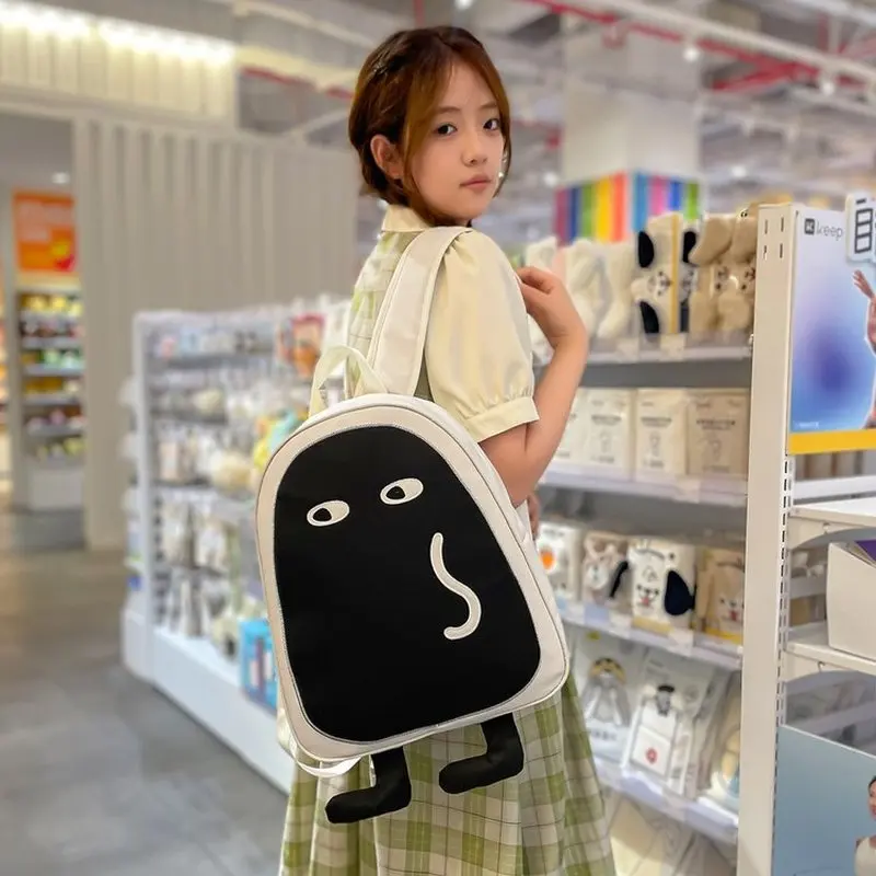Korean Style Polka Dot Plaid Lightweight Backpack for Middle And High School Girls Sweet Cool Style with Multiple Compartments