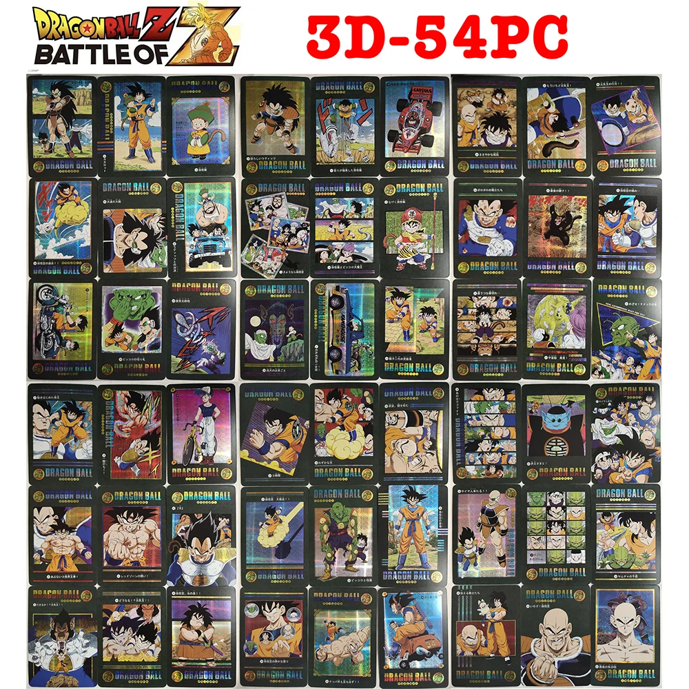 54PC/Set Anime Dragon Ball DIY ACG Torankusu Mai Bulma Title Page Story Boys Play Toys Collectible Cards Christmas Birthday Gift