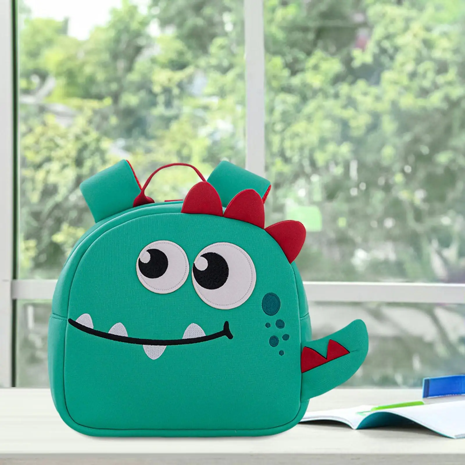 

Dinosaur Child Backpack with Reflective Strips Reusable Cartoon Easy to Use