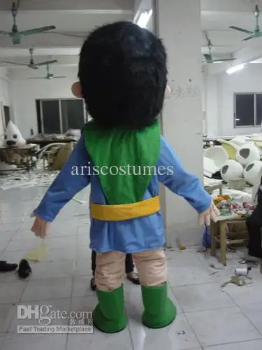 Mascote dos desenhos animados fantasia de pelúcia para adultos, Halloween e Natal, menino bonito, vestido extravagante, novo