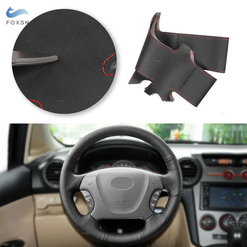 Car Accessories Braid on Steering Wheel Leather Cover Sticker Trim For Kia Carnival II Grand Carnival 2006 2007 2008 2009 - 2014