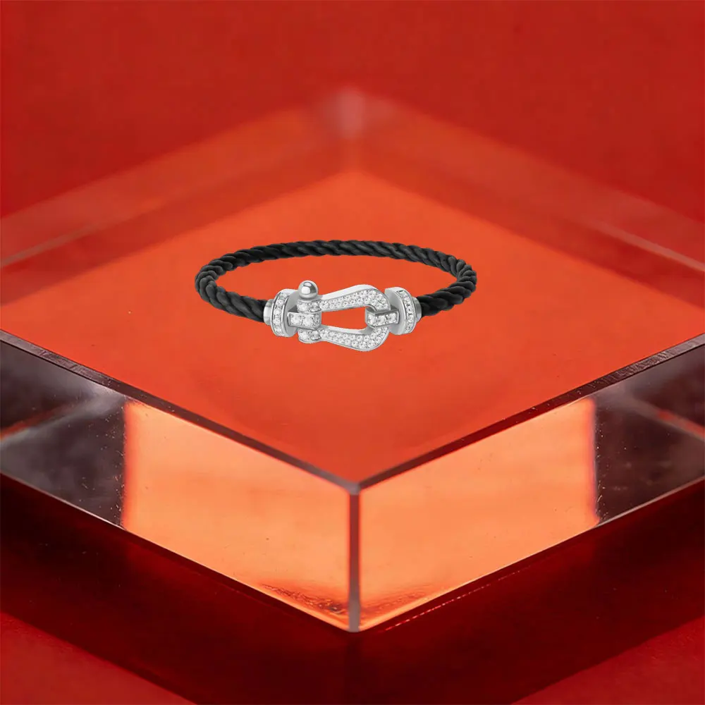 

2026 High-Quality Classic Large-Size All-Diamond White Diamond Bracelet - Suitable for Daily Wearing